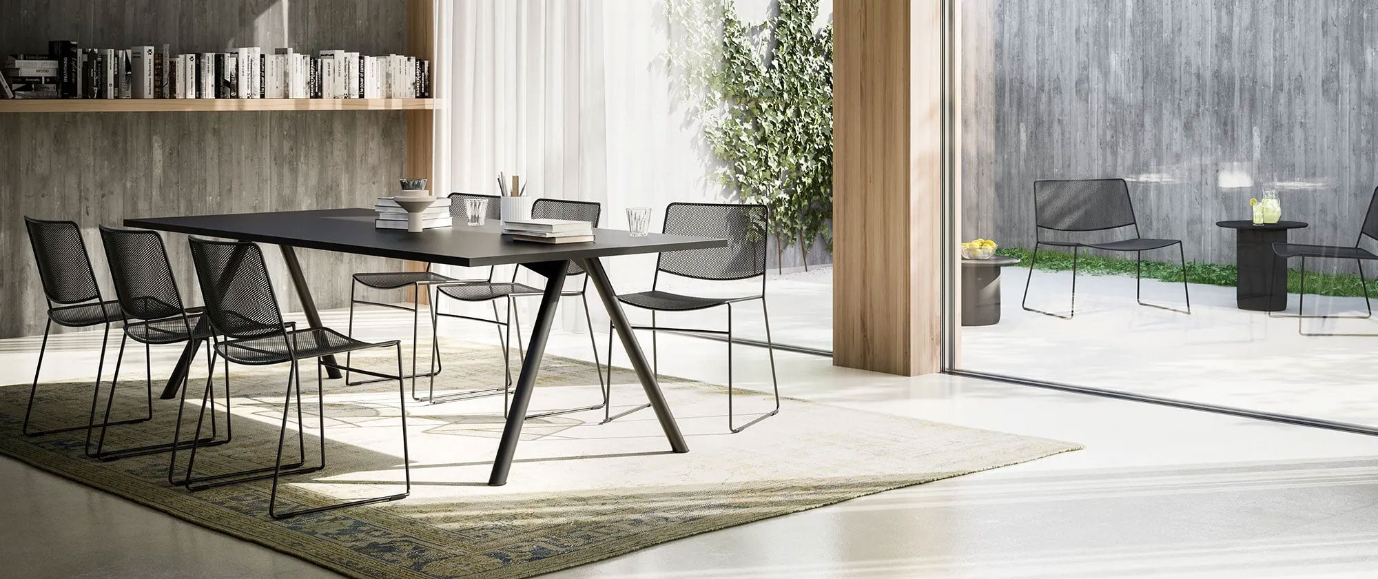 Link indoor and outdoor chair by Fornasarig
