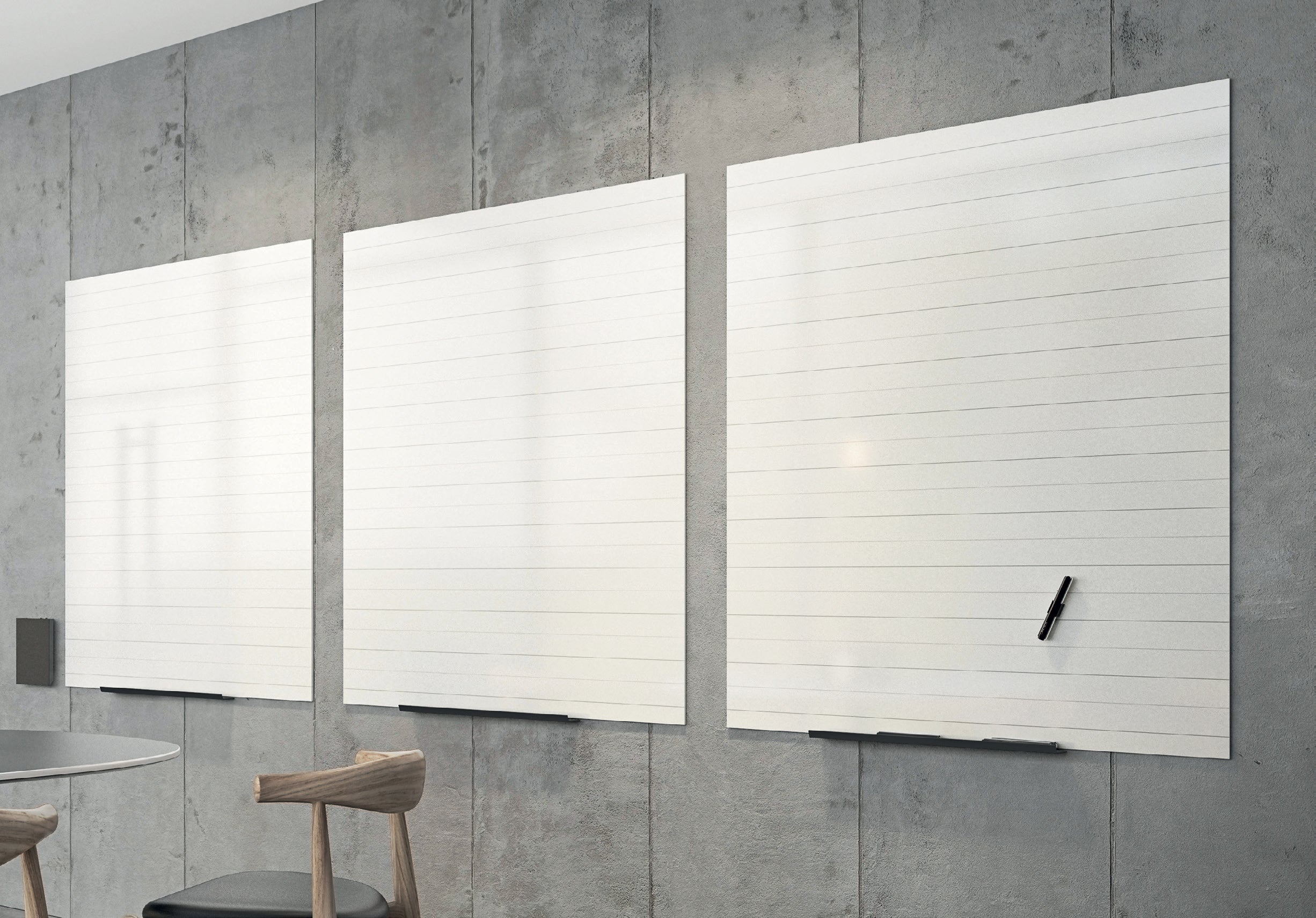 Lintex Air Lines Frameless Ruled Whiteboard