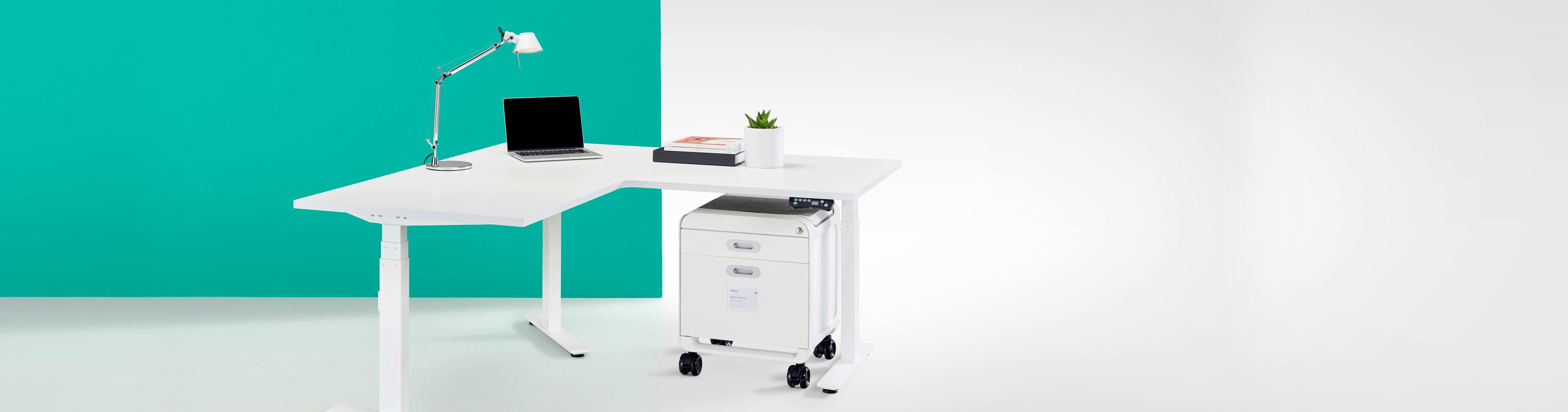 Thinking Works Elevation Electric Workstation 90 Degree Corner Desk