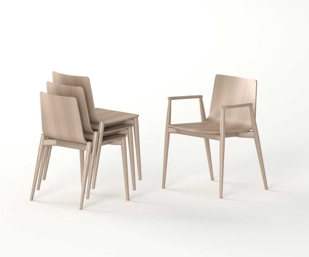 Pedrali Malmo 395 Wood Dining Chair