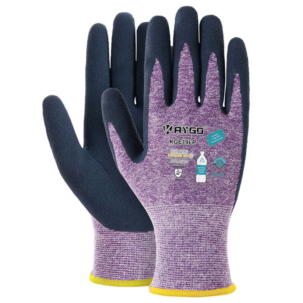 Work Gloves PU Coated,12 Pairs,KAYGO KG15P, Nylon Liner Material, Safety  Work Gloves, Knit Wrist Cuff,Ideal for Light Duty Work 