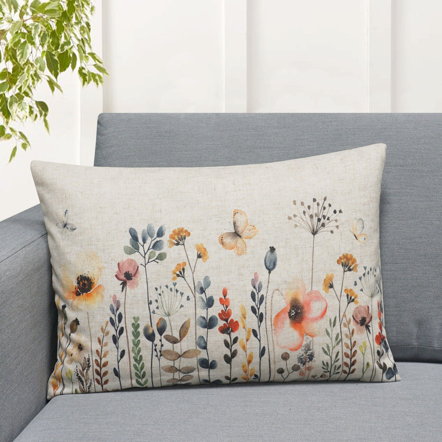 Daisy Floral Print Throw Pillow | Multi | 14" x 20"