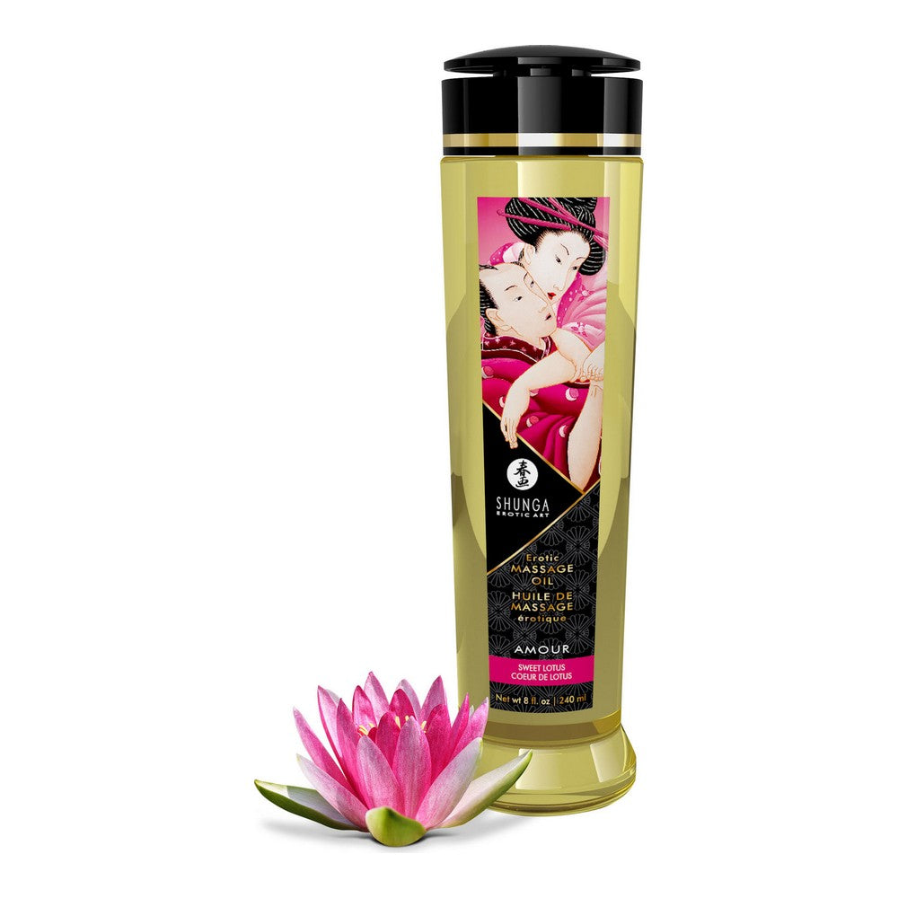 Huile de massage fleur de lotus amour shunga 240 ml. Meilleure boutique de sexshop en France , Belgique, Suisse, Allemagne.