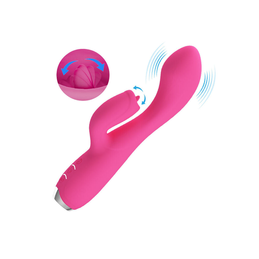 Vibromasseur double stimulation pretty love 198 x 36 cm. Meilleure boutique de sexshop en France , Belgique, Suisse, Allemagne.