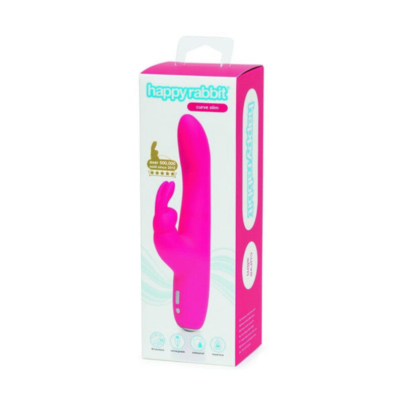 Vibromasseur rabbit slimline curve happy rabbit 05855. Meilleure boutique de sexshop en France , Belgique, Suisse, Allemagne.