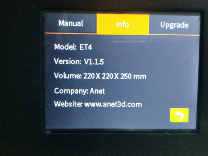 Firmware info of ET4