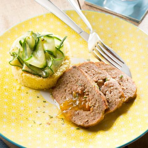 Pain de viande avec de l’orange et son couscous