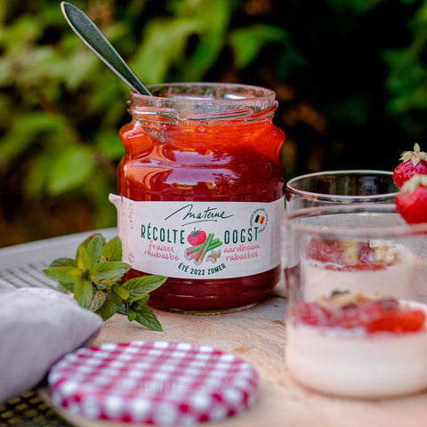 Panna cotta à la confiture fraises – rhubarbe Récolte