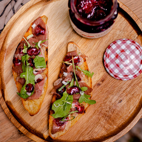 Toast magret de canard et confiture Récolte cerises 