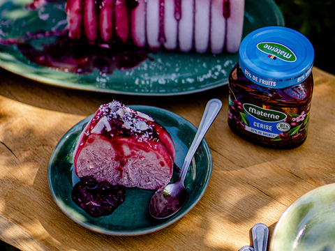 Glace à la confiture allégée cerises  