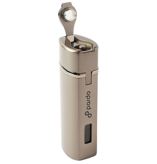 Twin Flame Gas Turbo Jet Windproof Lighter  Refillable Flame Control 