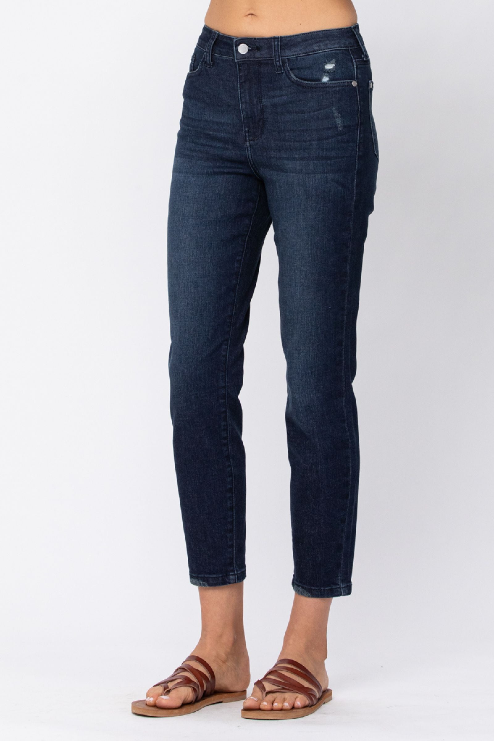 Judy Blue Dark Wash Boyfriend Jeans - 8114 Online Exclusive - Truly Simple Boutique