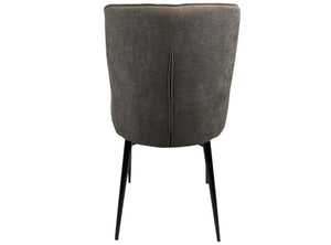 Lila Indoor Dark Grey Fabric Dining Chair