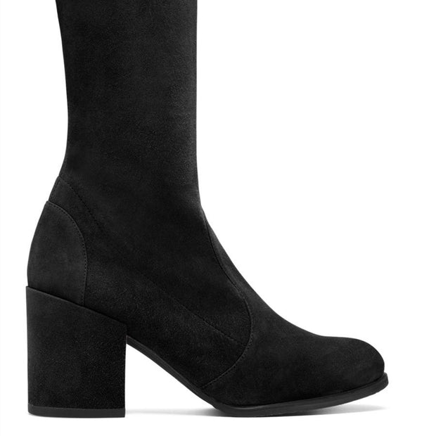 Women faux suede stretchy elastic over the knee boots