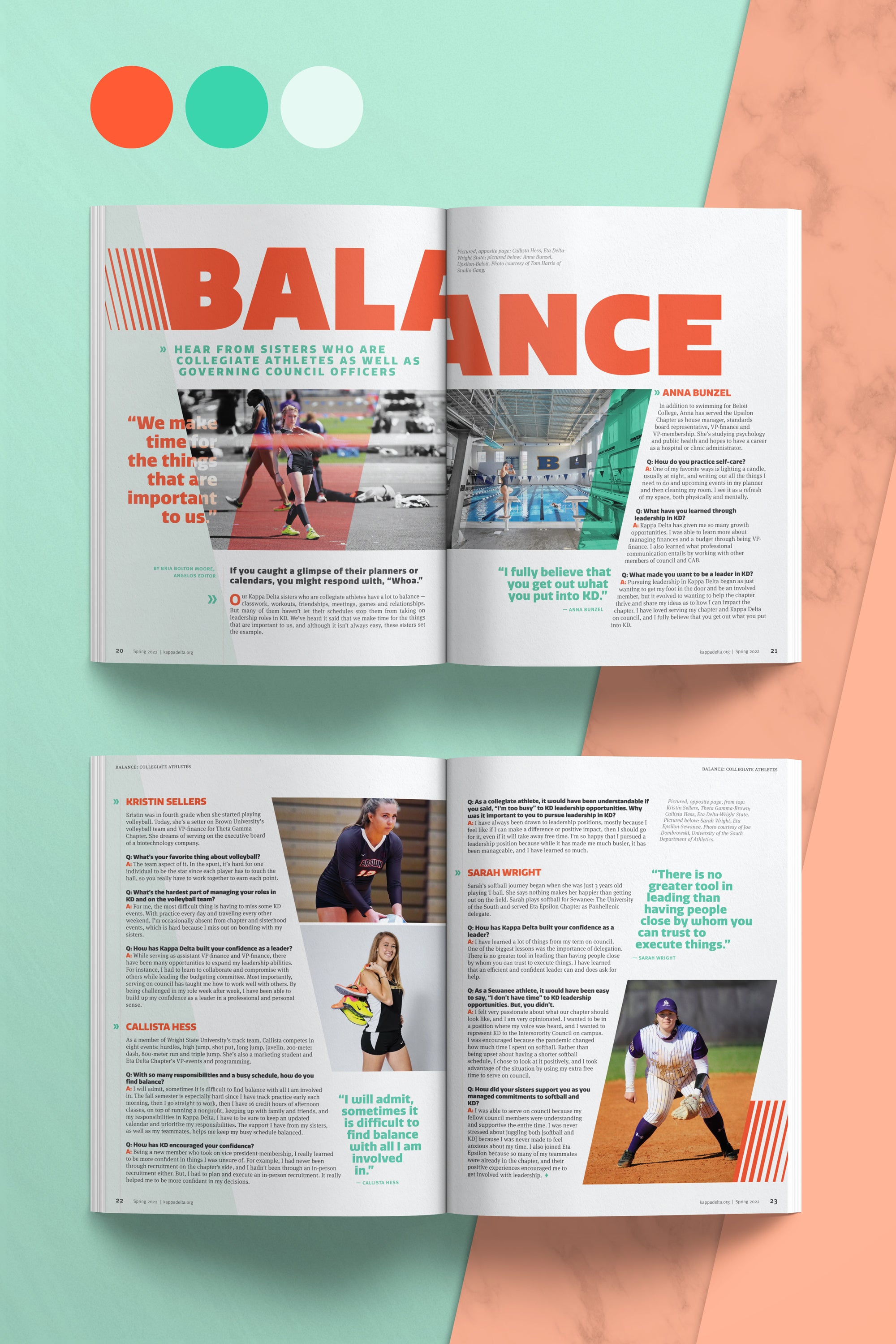 college athlete article design