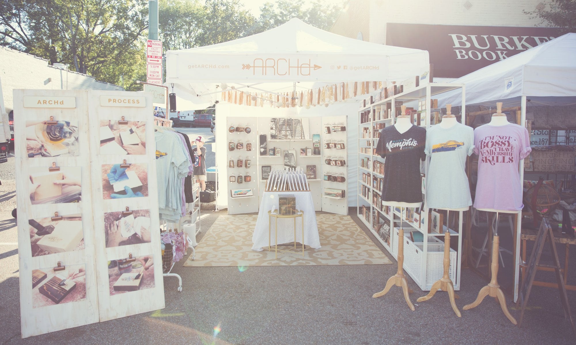 ARCHd vendor booth display Cooper Young Festival in Memphis TN