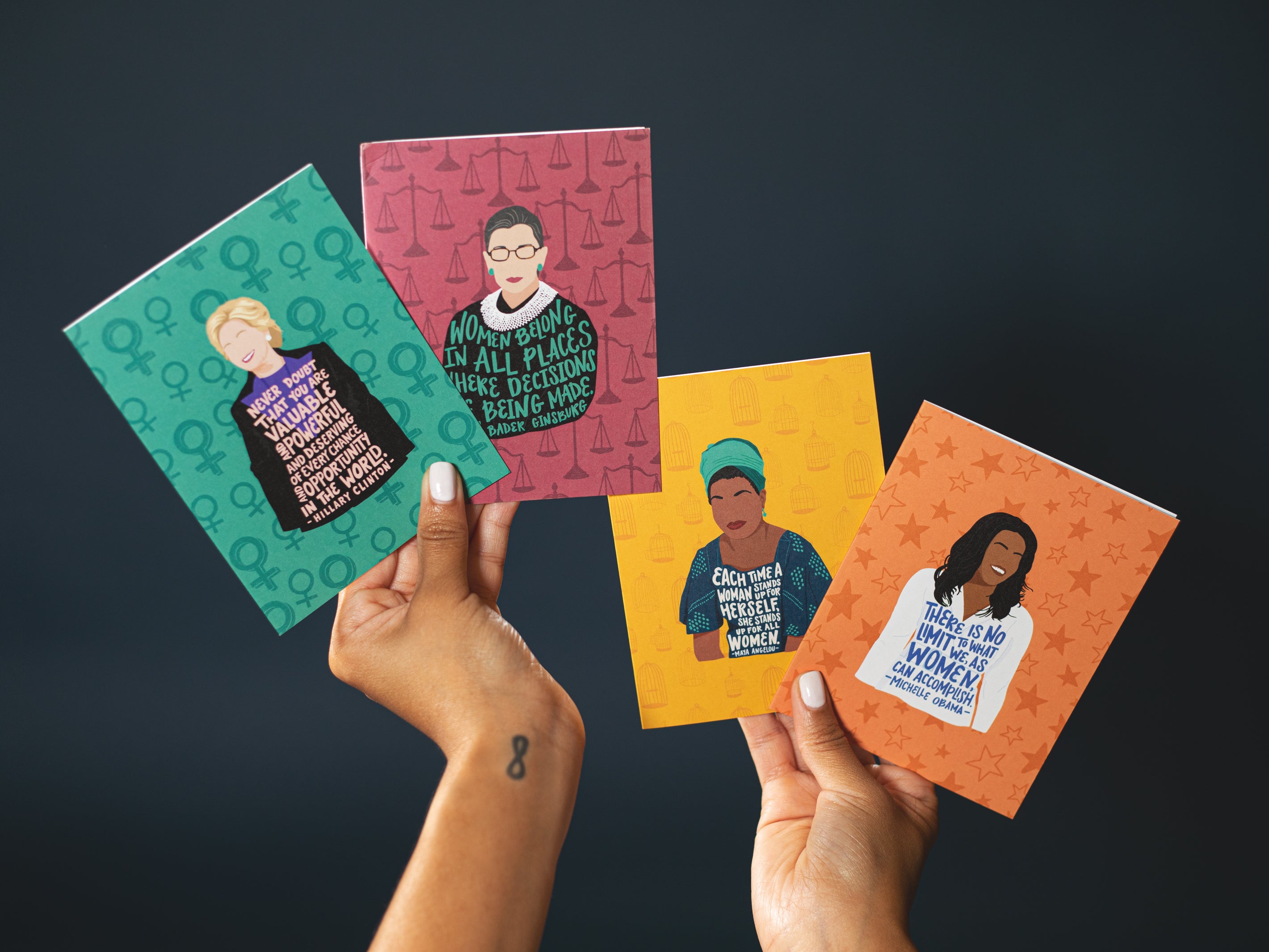 4 Feminist illustration notecards by ARCHd