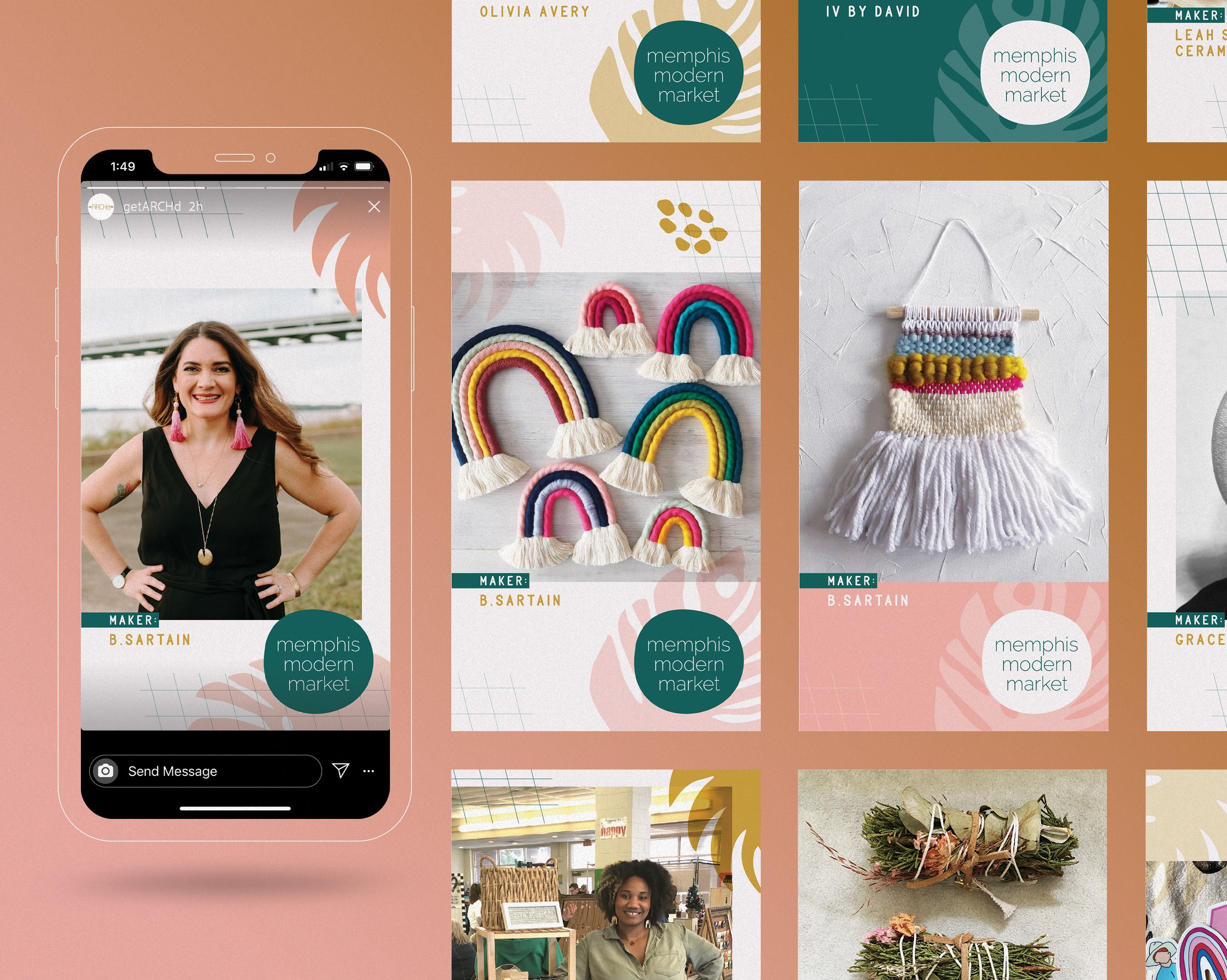 Handmade seller profile feature Instagram Story Template design