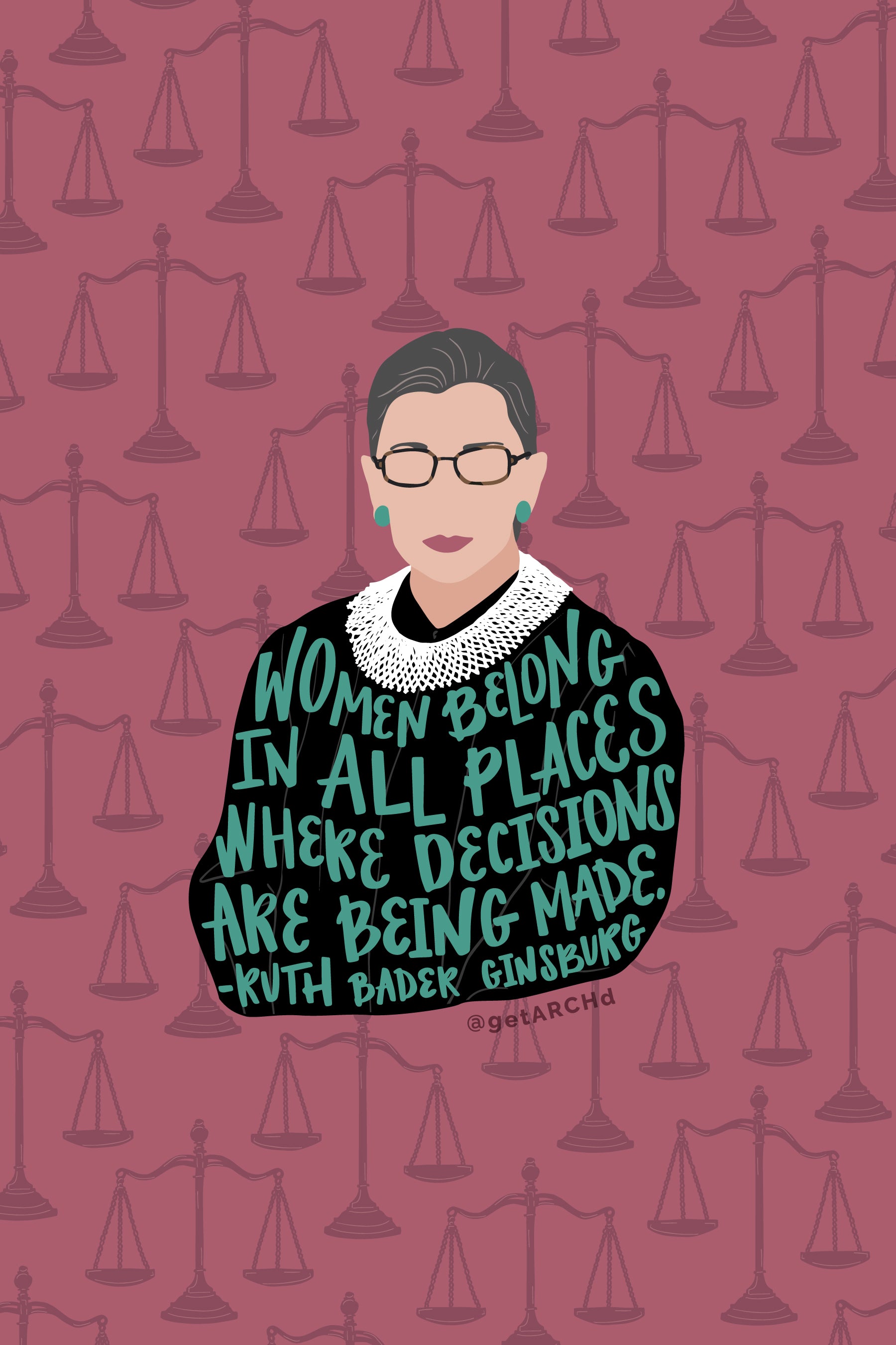 Ruth Bader Ginsburg illustration by ARCHd