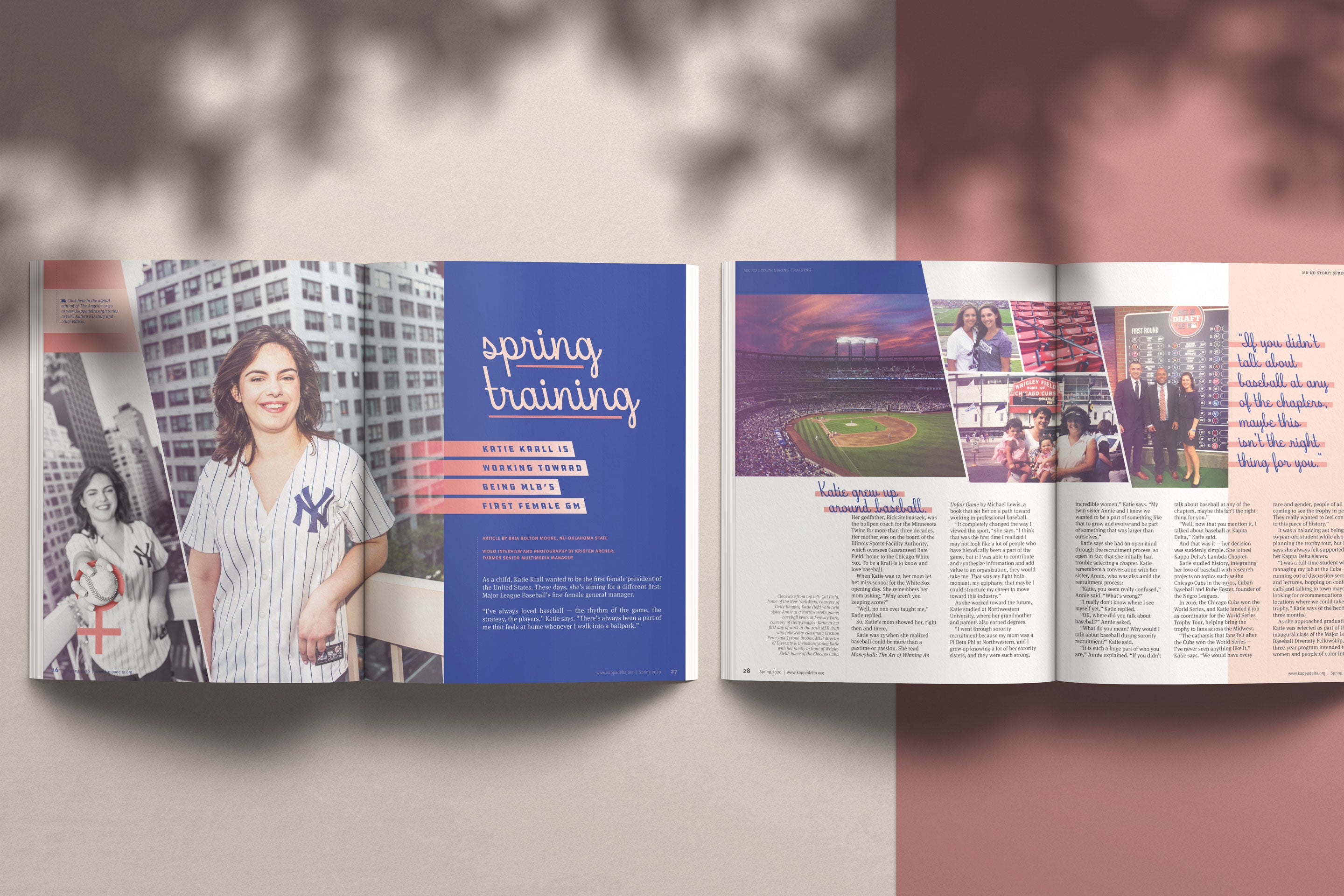 magazine feature article design, women in sports