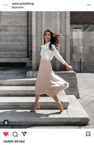 Blouse and skirt outfit