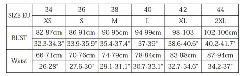 Size Chart Duchess Milianda