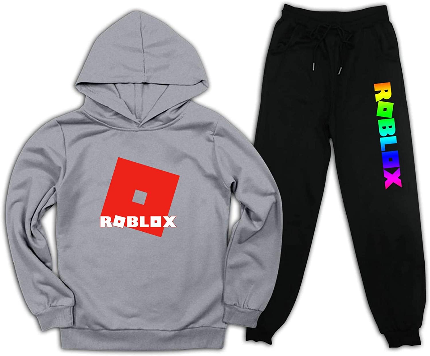 Mosdelu Roblox Hoodie And Sweatpants Suit For Boys Girls - roblox grey suit