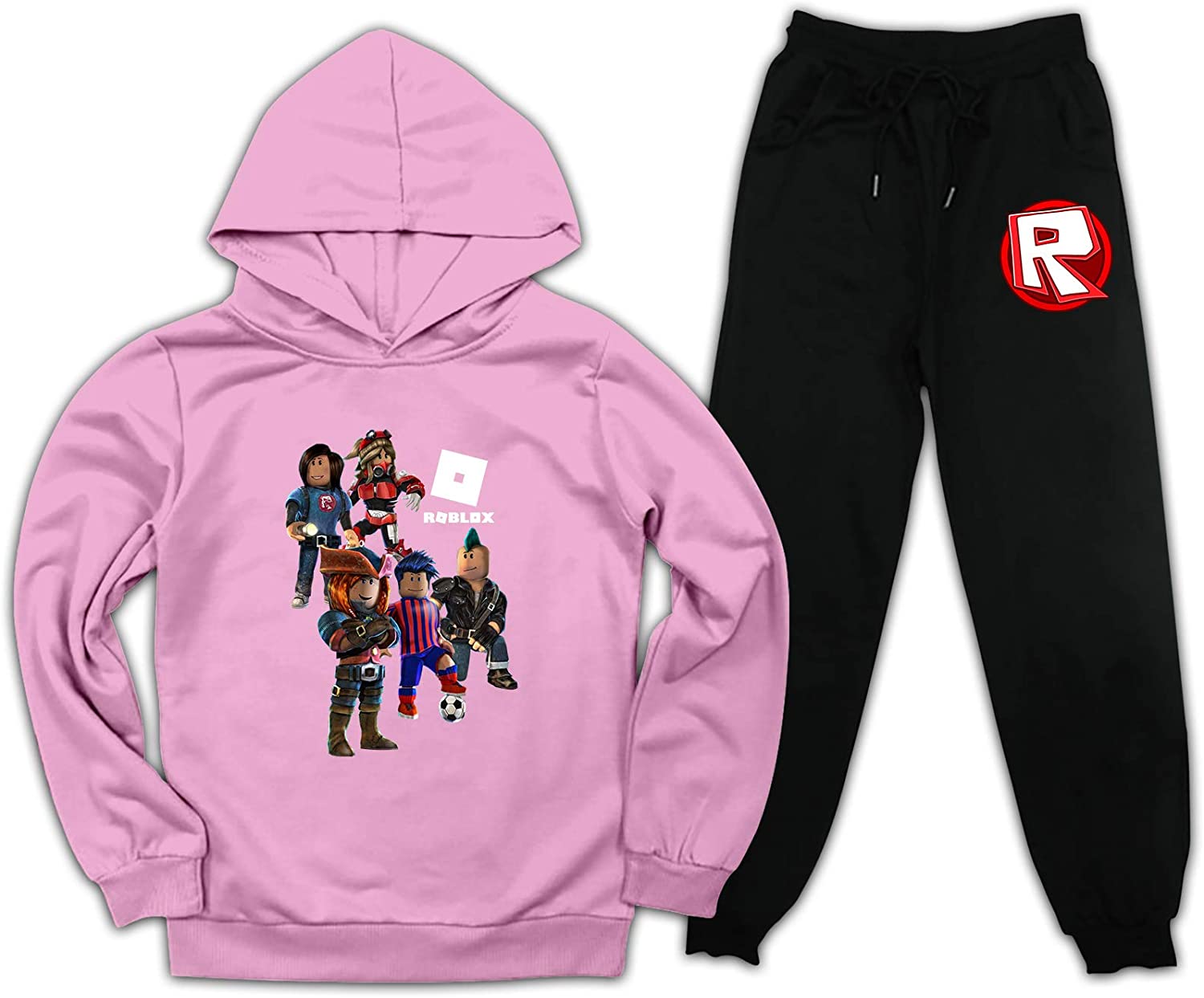 Mosdelu Roblox Pullover Hoodie And Sweatpants Suit For Boys Girls 2 Pi - eren yeager face roblox