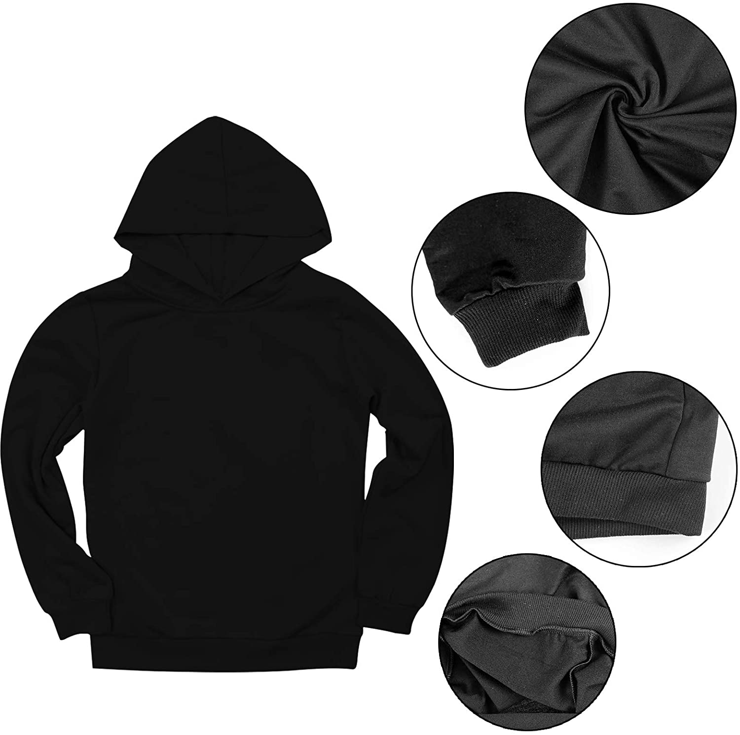 animated blank black sweatshirt