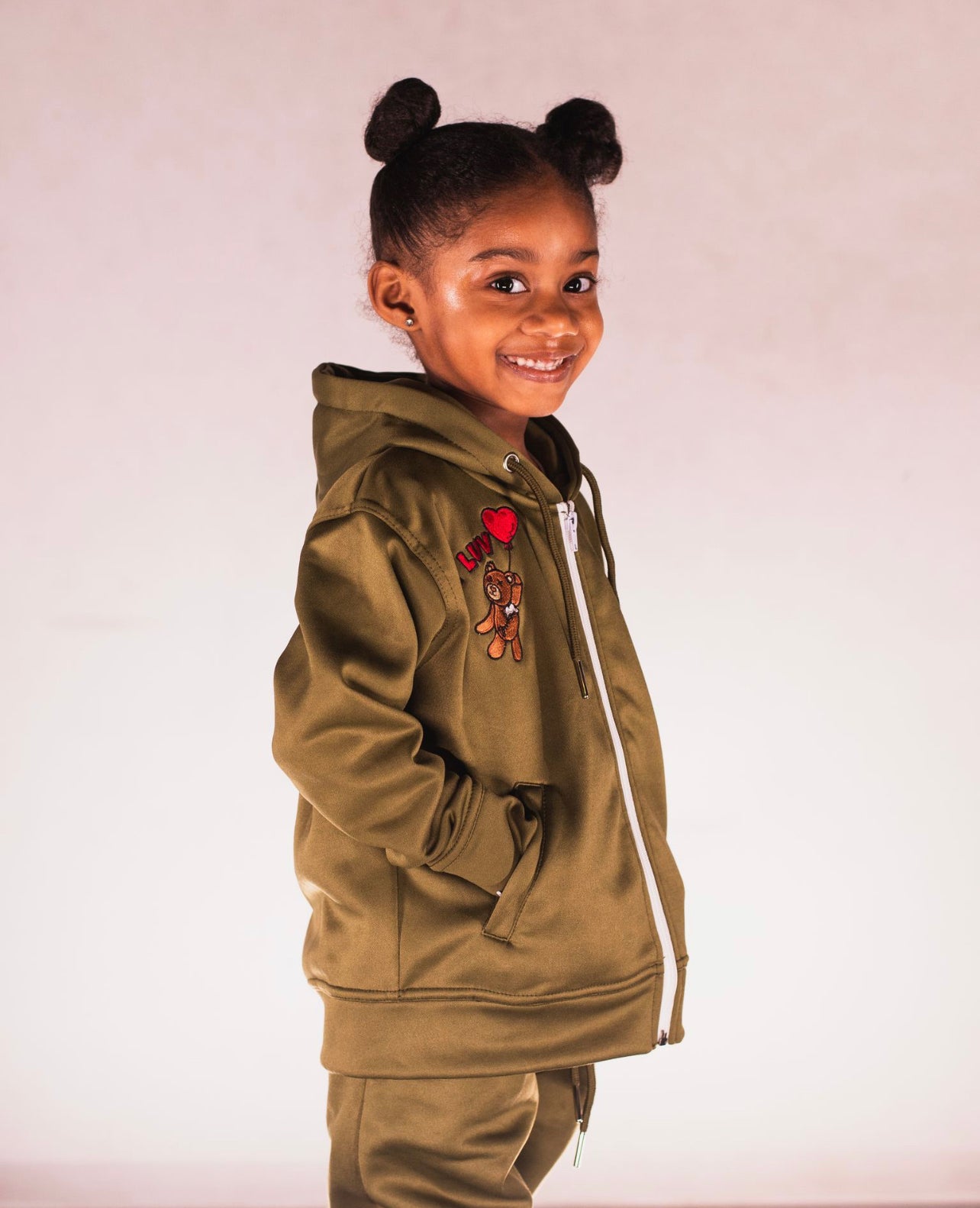 1Luv “Olive Green” Sweat Suit (Kids)