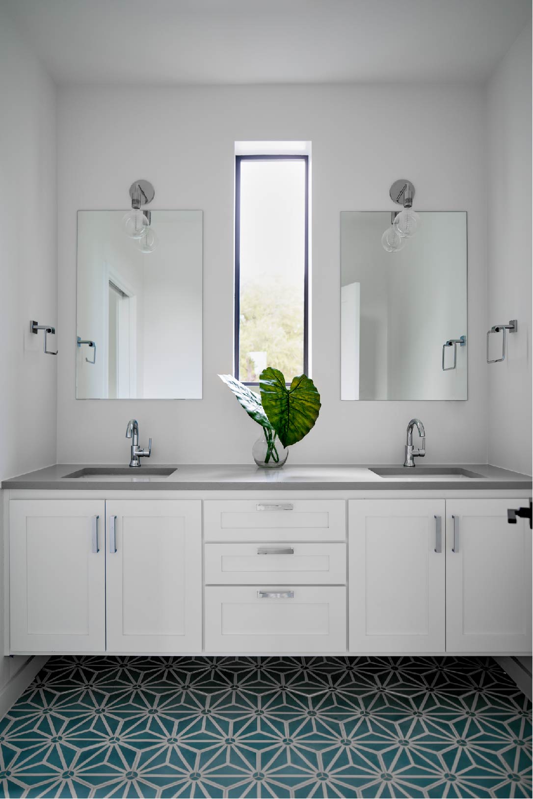 Rabb Glen Bathroom with blue cement tiles