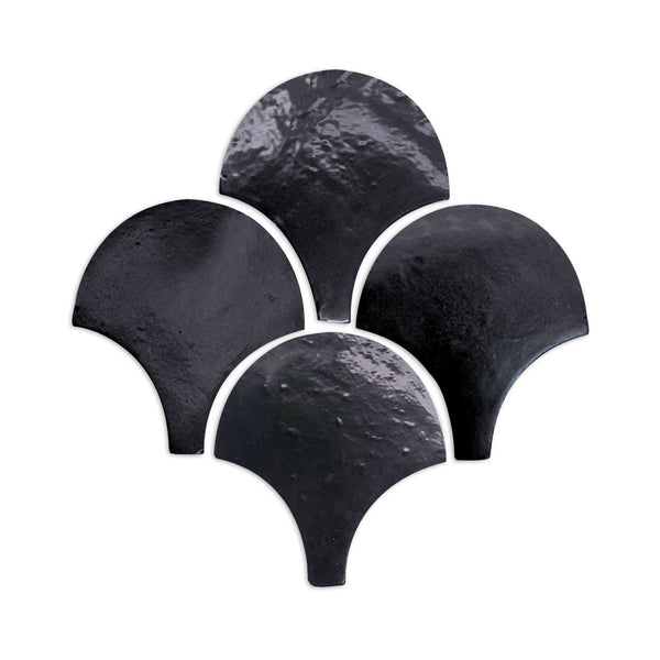 Glazed Abanico Smooth Flat Noir Black 6 - Clay Imports Store