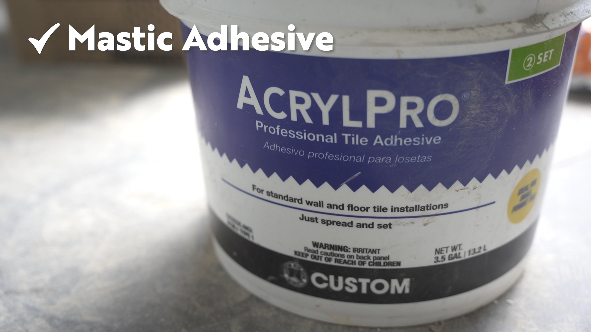 Mastic for Professional Ceramic Tile Installation