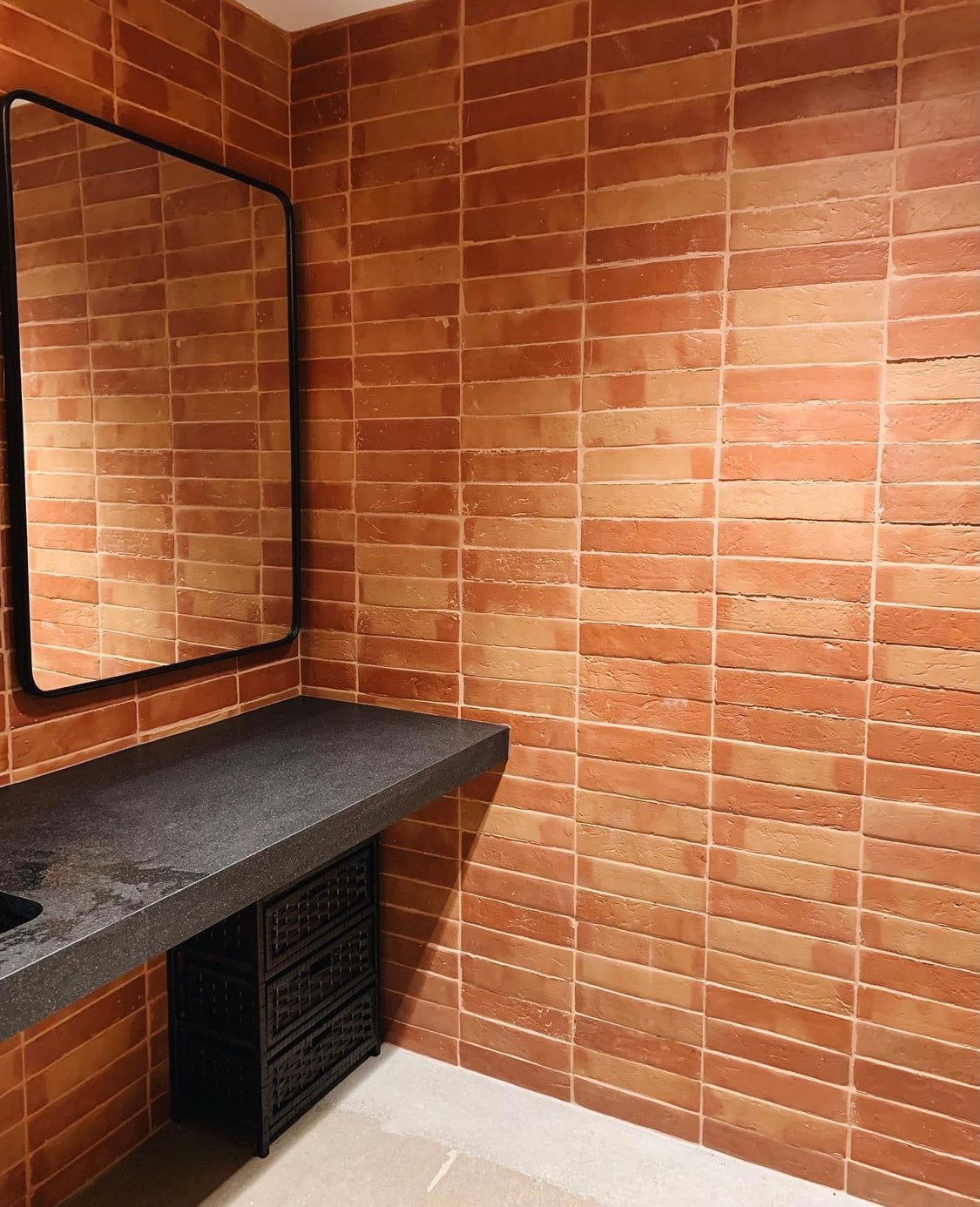 Accent wall with Saltillo Terracotta tiles by Clay Imports