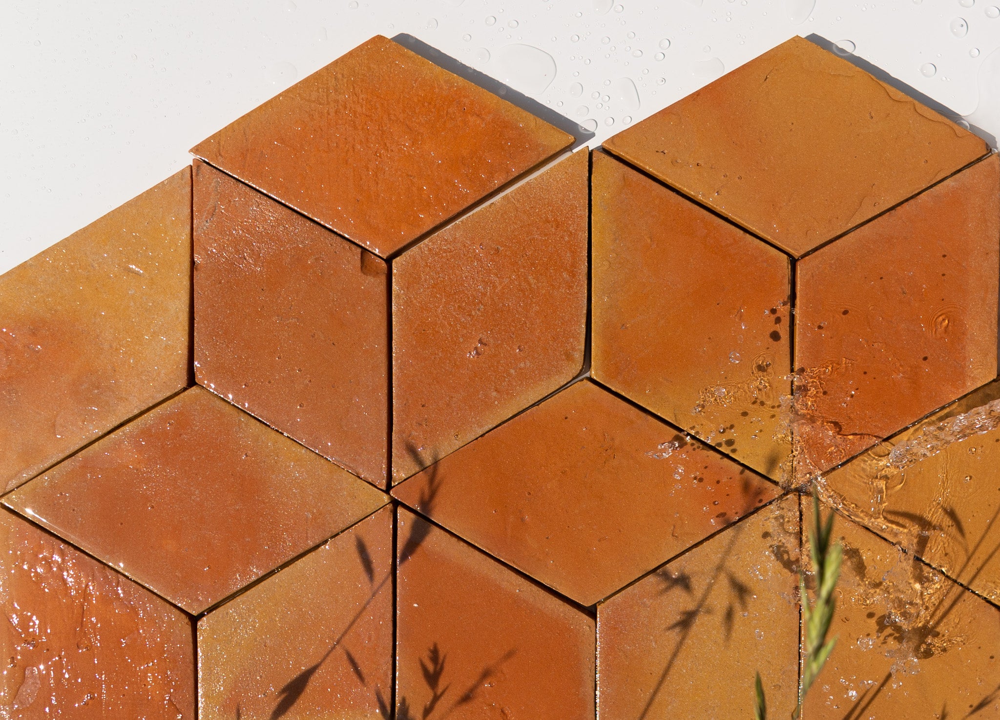 Water resistant terracotta tiles