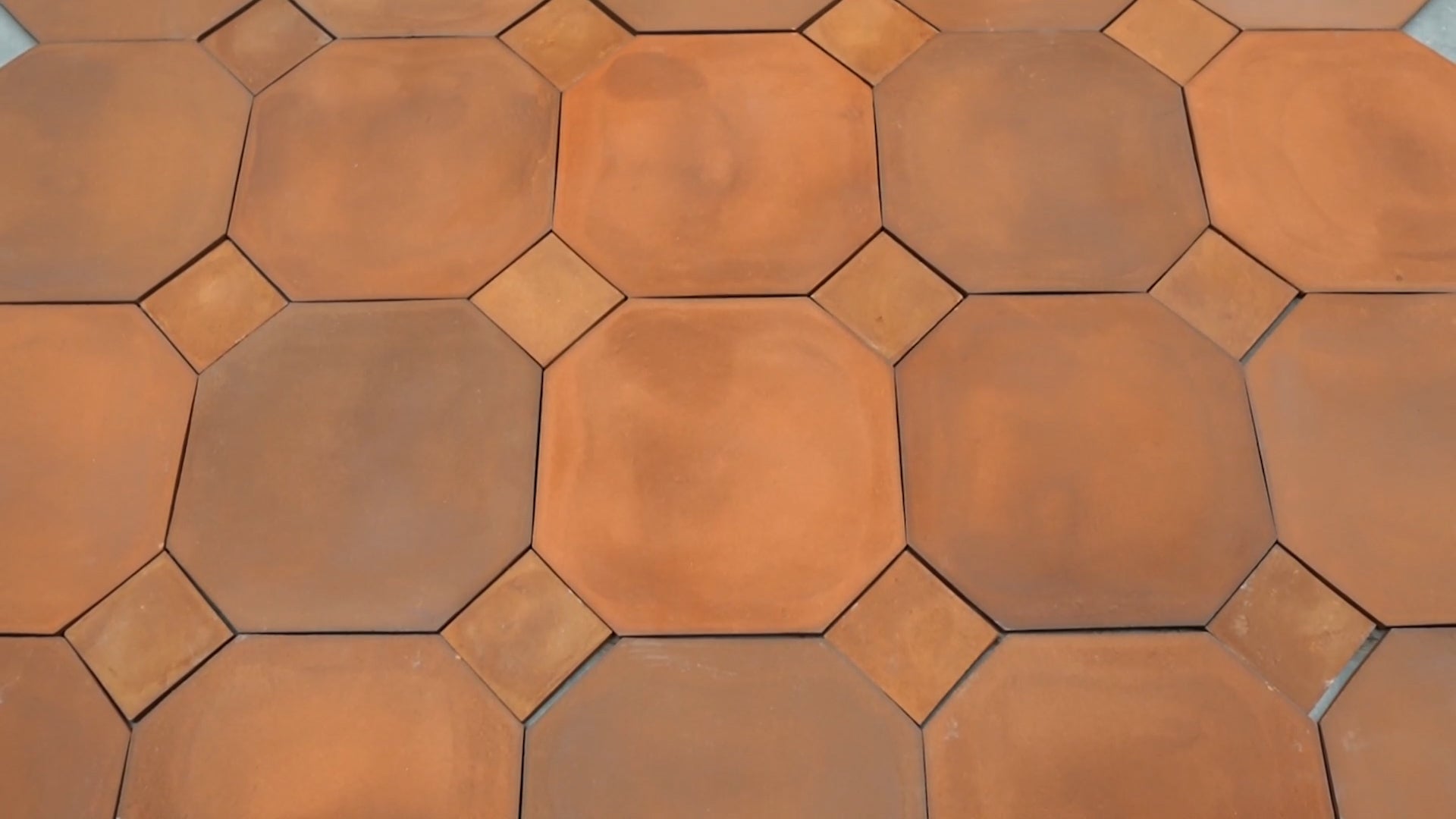 Natural terracotta floor tiles by Clay Imports