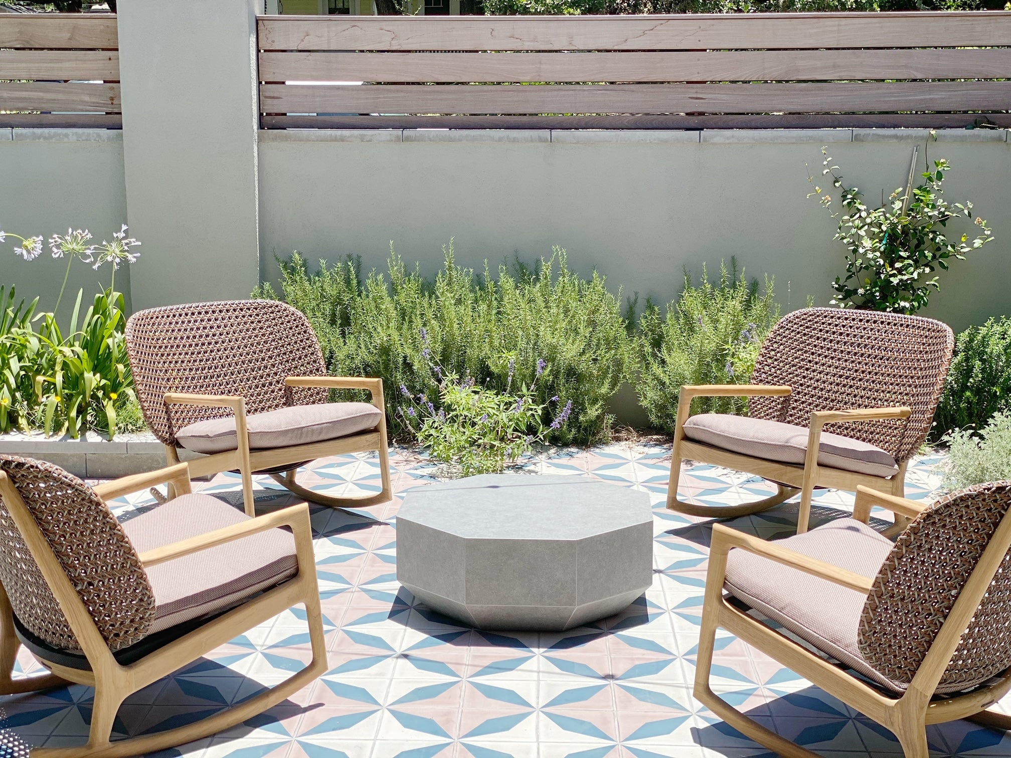 Patio design by Meredith Owens with Clay Imports