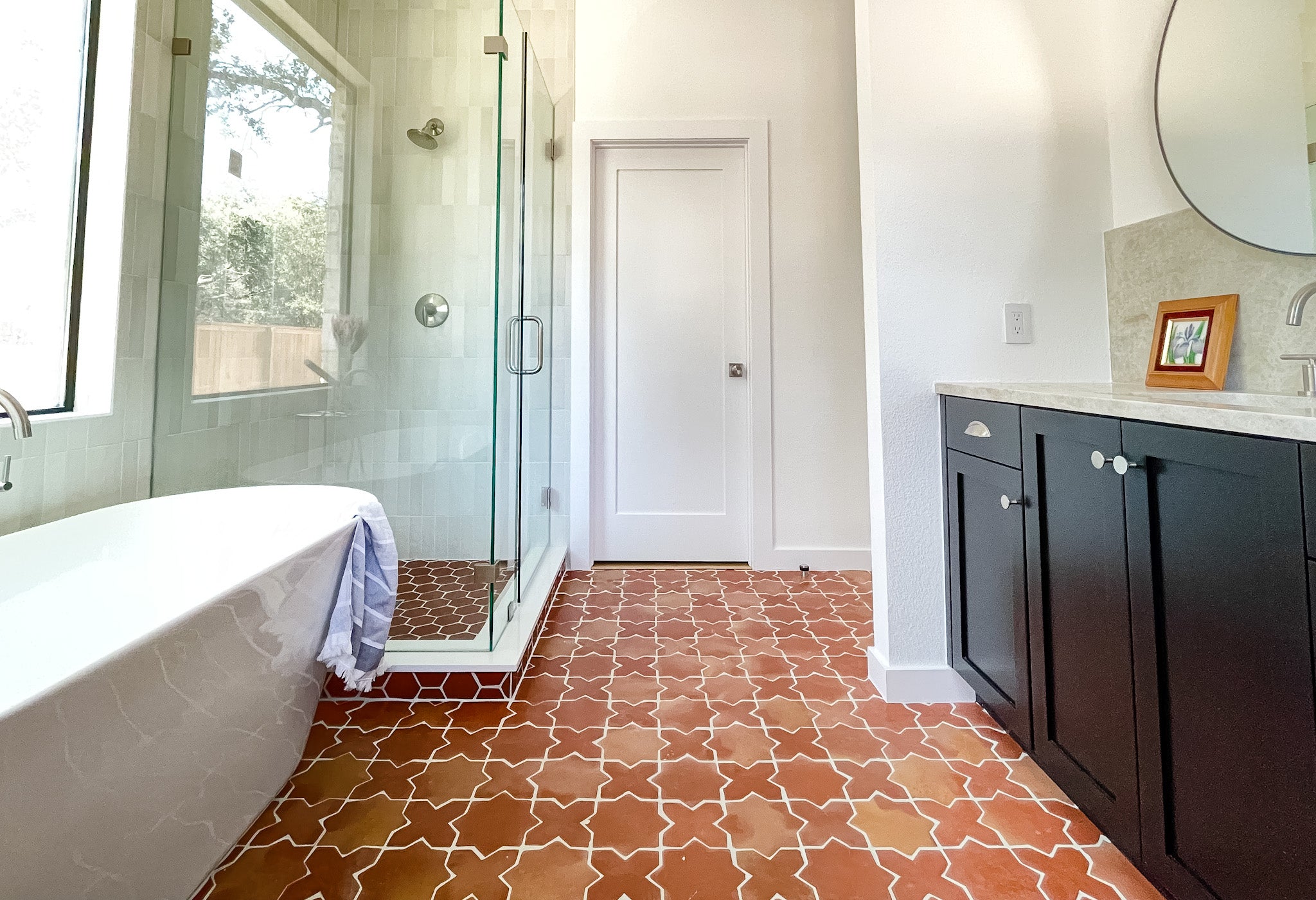 Natural Saltillo tile indoor flooring design