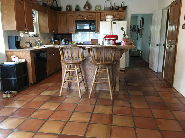 How to blend terracotta kitchen tiles