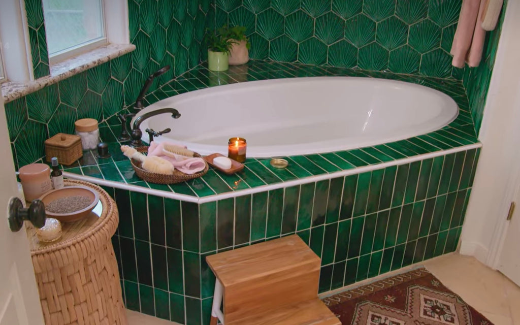 Austin Queer Eye Bathroom Makeover Tile from Clay Imports