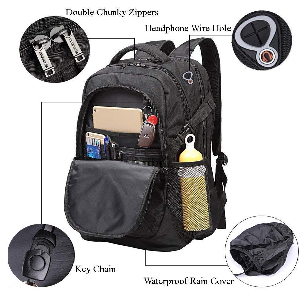 Shockproof Laptop Backpack with Waterproof Rain Cover