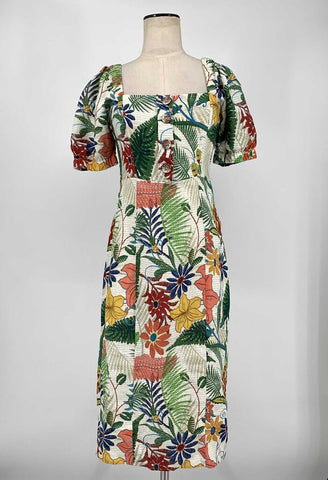 TROPICAL MIDI DRESS