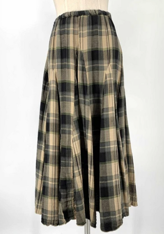 plaid maxi skirt 