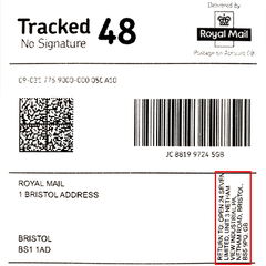 Royal Mail label