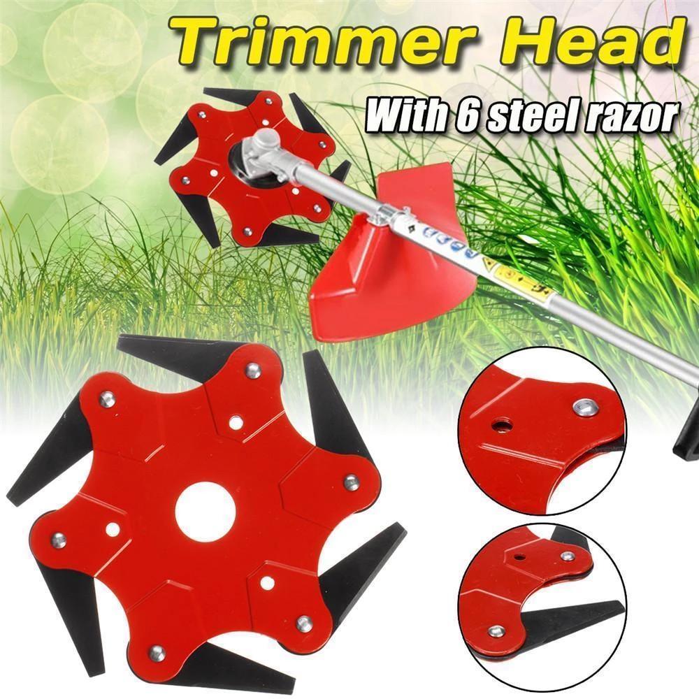 trimmer head with 6 steel razor