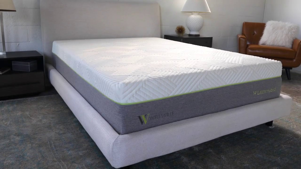 wellsville 14-inch spit latex hybrid mattress