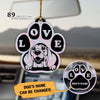 Love Dachshund Paws Personalized - Two sides ornament