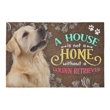 Cute Golden Retriever Oh Nice Shoes - Doormat