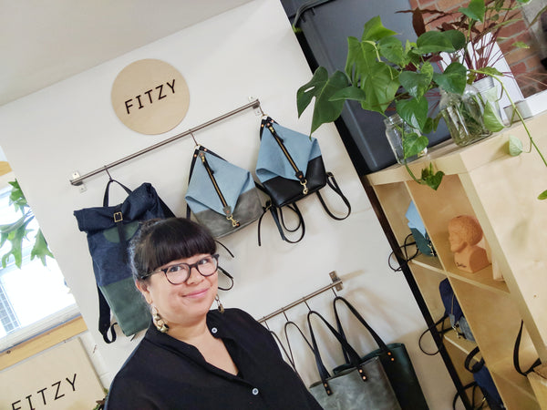 Robin the founder of Fitzy in her Toronto studio