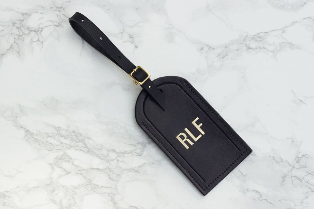 monogram luggage tag